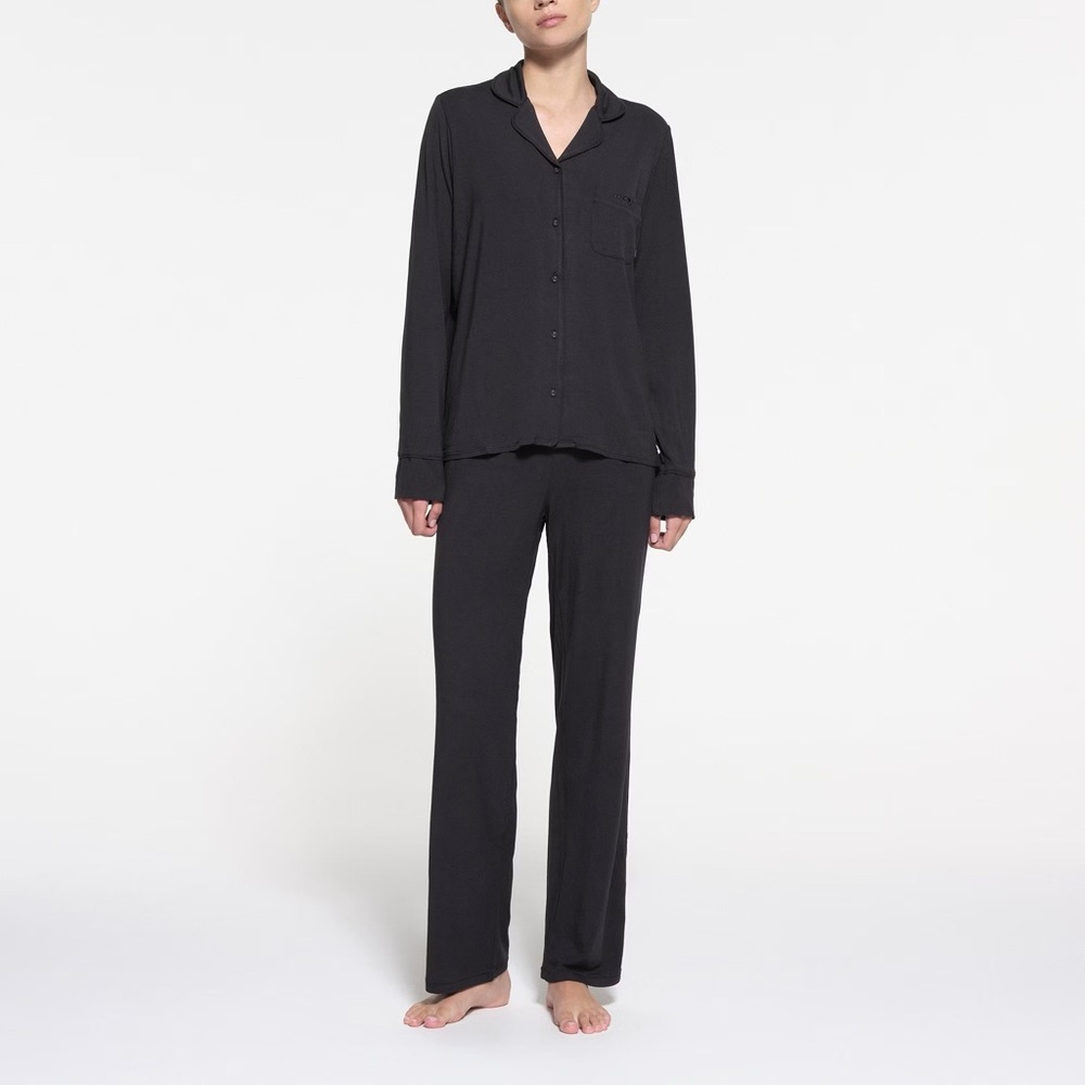 SKIMS Charcoal Button-Up Pajama Pants